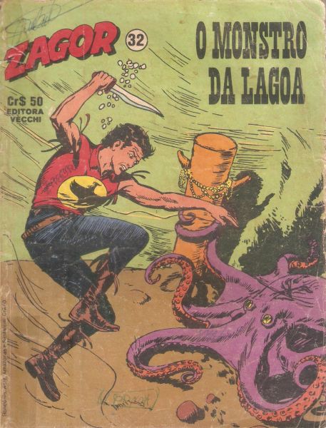 Zagor nº 032 - O monstro da lagoa - Editora Vecchi