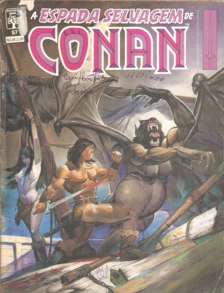 A Espada Selvagem de Conan nº 057 - A tentação é azul - jul 1989 - Editora Abril