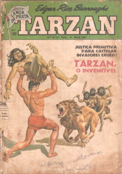 Tarzan Lança de Prata nº 050 - Tarzan,o invencível - 3ª série - nov 69 - Ebal