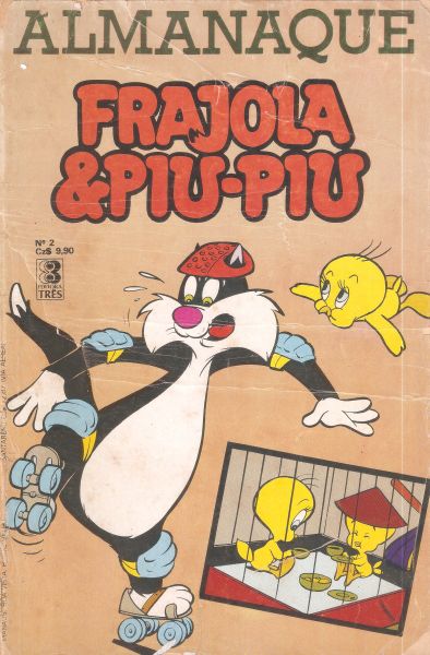 Almanaque Frajola e Piu-piu nº 02 - Calores na TV - 1985 - Editora Três