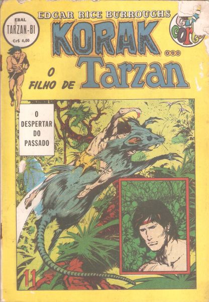 Korak o filho de Tarzan nº 011 - O despertar do passado - em cores dez 74 - jan 75 - Ebal