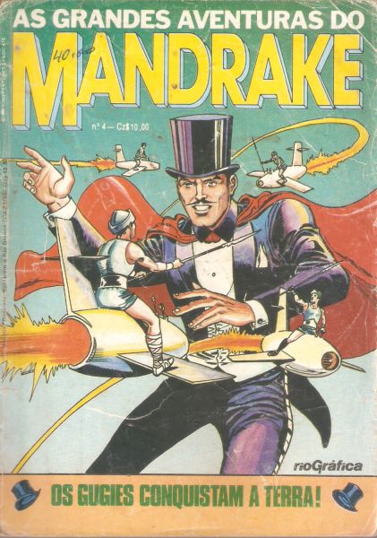 Mandrake - As Grandes Aventuras nº 004 - Os gugies conquistam a terra! Out 86 - Rio Gráfica