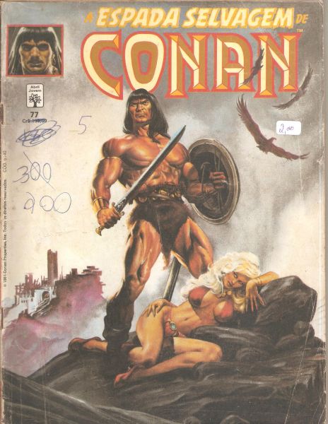 A Espada Selvagem de Conan nº 077 - mar 1991 - Editora Abril