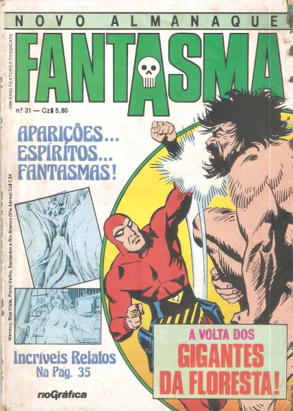 Fantasma Novo Almanaque nº 031 - A volta dos gigantes da floresta - ago set 1986 - Rio Gráfica