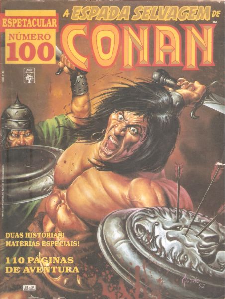 A Espada Selvagem de Conan nº 100 - Bárbaros da fronteira e O rubi sangrento da morte - mar 1993