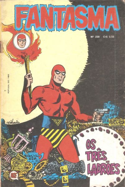 Fantasma nº 239 - Os três ladrões - formatinho colorido - RGE