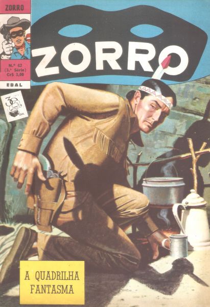 Zorro nº 062 - A quadrilha fantasma - 3ª série - out 1975 - Ebal