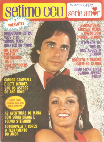 Sétimo Céu nº 027 - 2 fotonovelas (uma colorida e uma p&b) - 16 dez 1974 - Bloch Editores