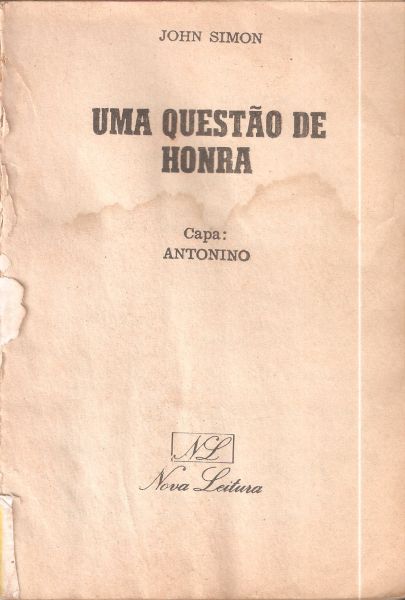 Uma questão de honra - Bolsilivro de Faroeste - Nova Leitura